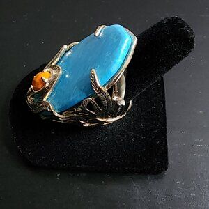 Unique Turquoise Ring - Size 7